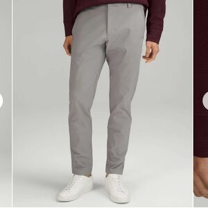 Lululemon Gull Grey Commission Pant Slim Wool Blend 29 Casual Textured Stretch